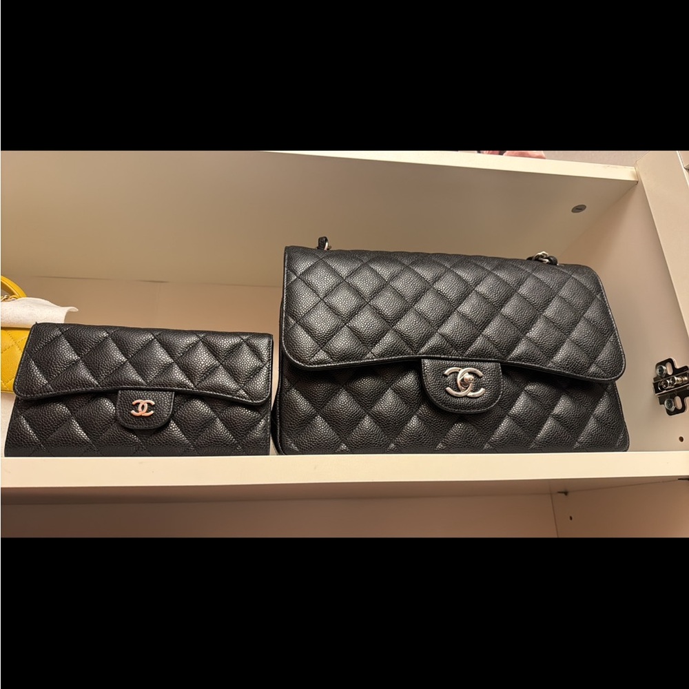 Chanel Black Quilted Shoulder Bag Set